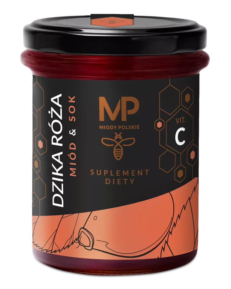 Med se šťávou z divoké růže 250g